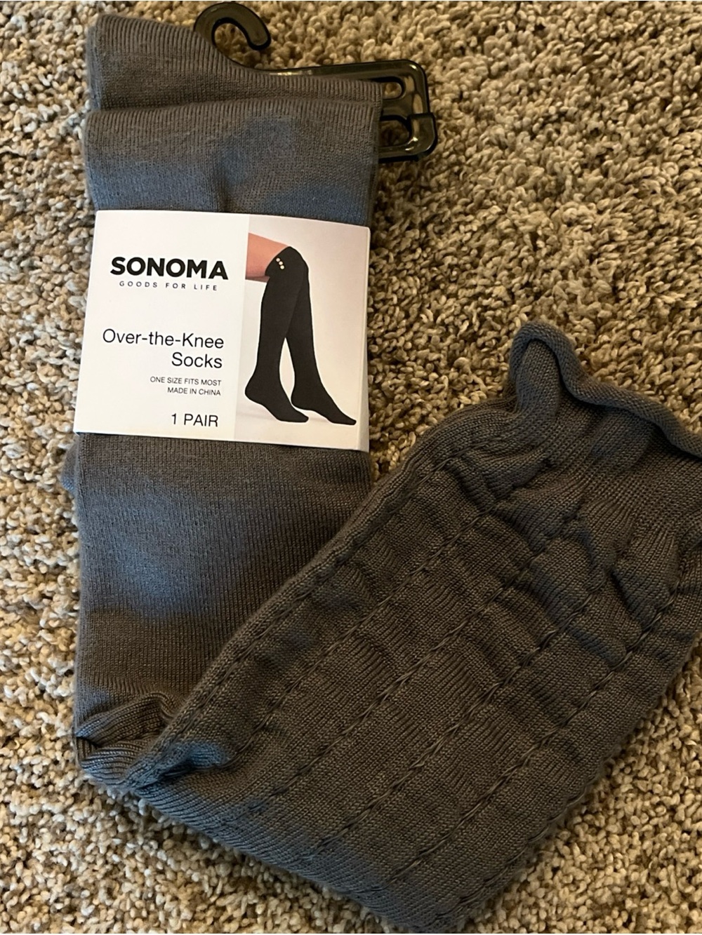 Sonoma Over-the-Knee Socks in Gray